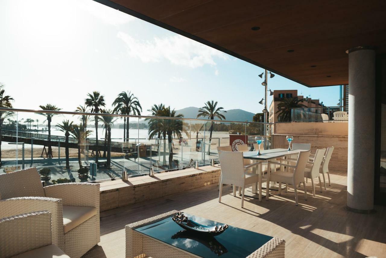 Grand Terrace Apartment In Puerto De Alcudia Bagian luar foto